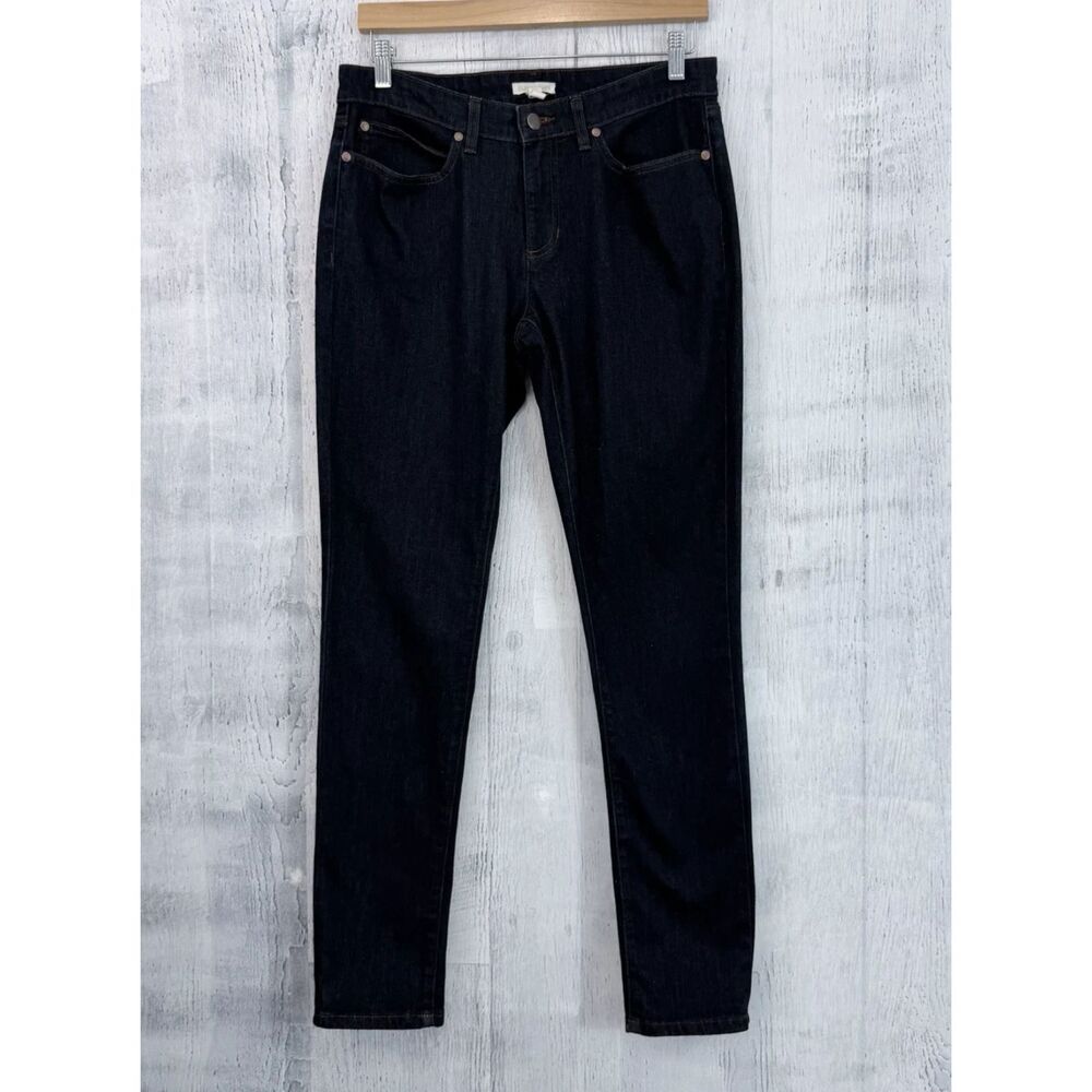 Eileen Fisher Denium Jeans Women’s Sz 8 Dark Wash Straight Slim Leg (Fit 30x30)